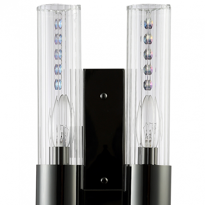 Бра Crystal Lux OTONO AP2 BLACK CHROMIUM/TRANSPARENTE