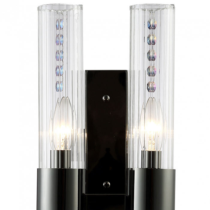 Бра Crystal Lux OTONO AP2 BLACK CHROMIUM/TRANSPARENTE