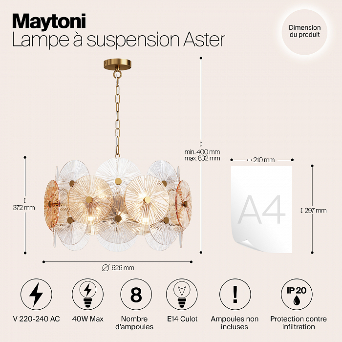 Светильник Maytoni MOD007PL-08G